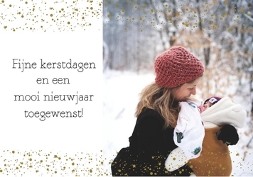 Kerstkaart strak met eigen foto