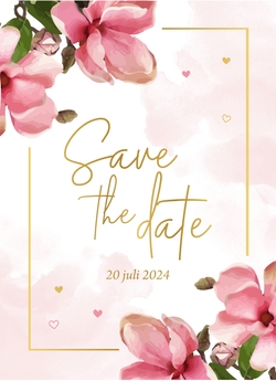 Save the date kaart botanisch