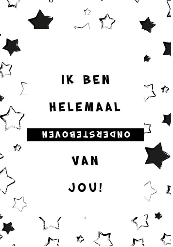 Liefdeskaart ik ben helemaal ondersteboven van jou!