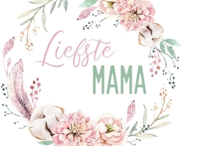 Liefdeskaart mama bloemenkader