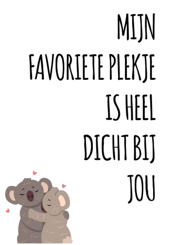 Liefdeskaart mijn favoriete plekje is heel dicht bij jou