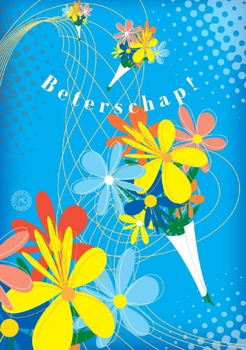 Beterschapskaart bos bloemen beterschap