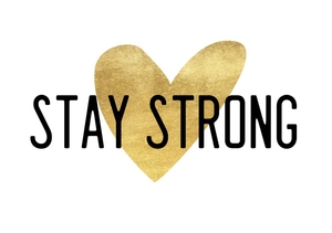 Stay strong kaart goud hart