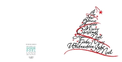 Kerstkaart - Typografische kerstboom