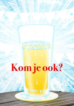 Uitnodigingskaart ijskoud bier