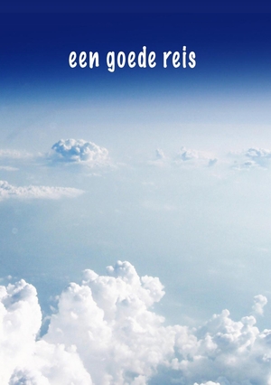 Vakantie kaart een goede reis wolken