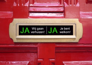 Verhuiskaart ja ja sticker