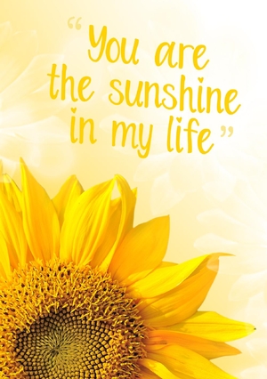 Zonnebloem kaart Sunshine in my life