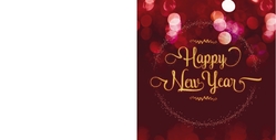 Mix & Match Kerstkaart - Happy New Year Gouden Glitter