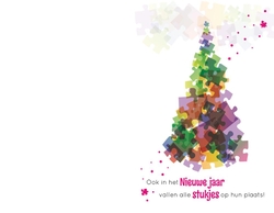 Kerstkaart - Puzzelstukjes