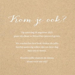 Save the date kaart - kraft