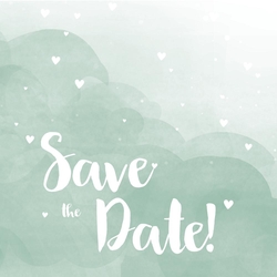 Save the date watercolour (Groen)