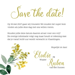 Save the date Botanical (Elodie & Sebastian)