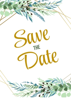 Save the date kaart botanisch