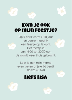 Kinderfeestje uitnodiging bioscoop